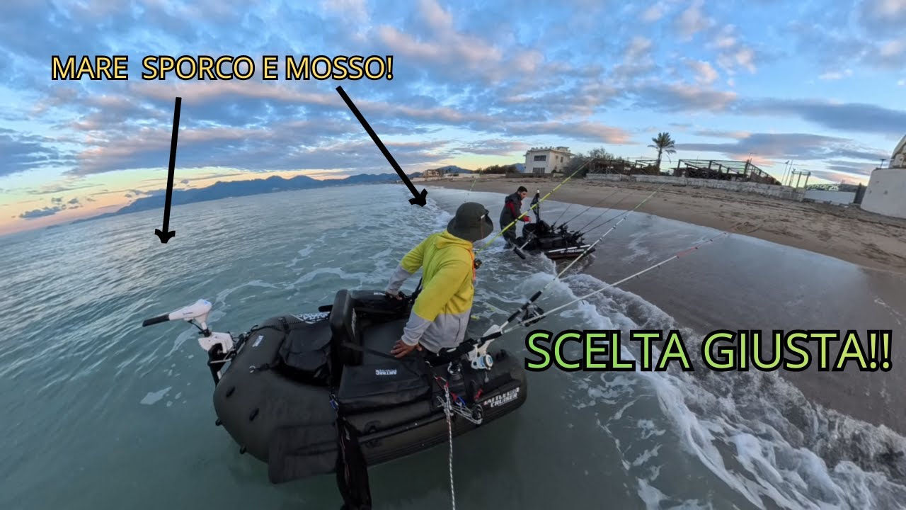 Pesca alle seppie in belly boat con mare mosso e sporco ma strategia giusta #pescalleseppie  #pesca