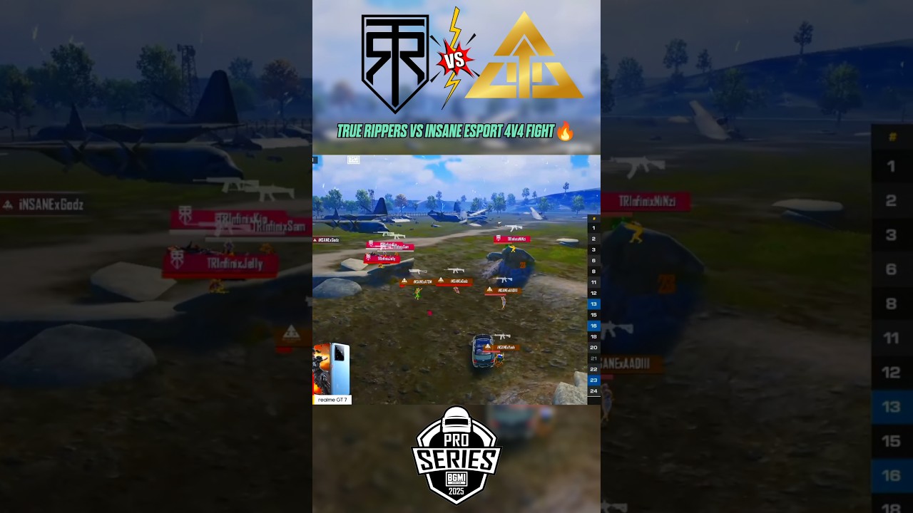TRUE RIPPERS VS INSANE ESPORT 4V4 FIGHT IN BMPS SEMIS 2 #bmps #jonathan #soul #goblin #teamsoul
