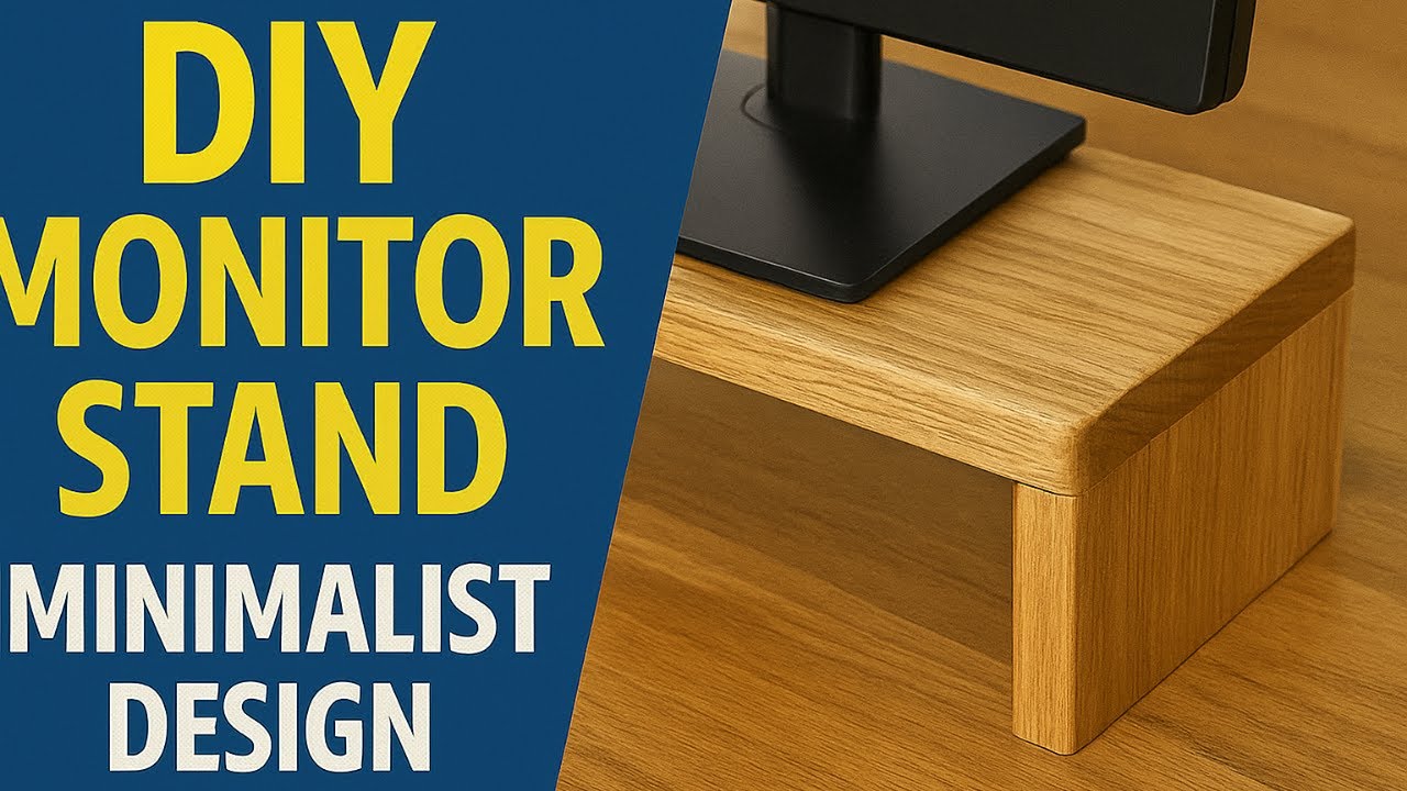 Minimalist DIY Wood Monitor Stand &ndash; Easy Build for a Clutter-Free Desk!