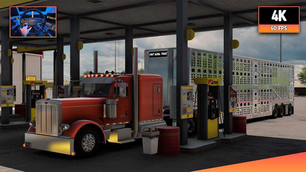 Peterbilt 389 + CAT C15 6NZ | Salmon - Twin Falls | ATS 1.57 4K Gameplay + Wheel Cam