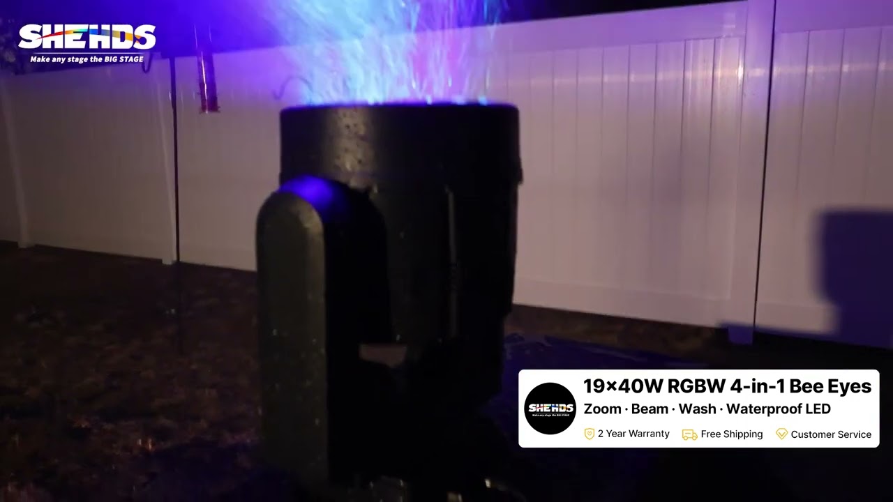 Shehds 19*40W RGBW 4 in 1 Bee Eyes LED light