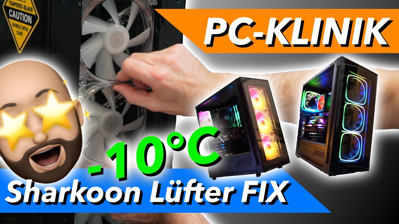 Airflow verbesseren Sharkoon TG5 Pro TG6 - Lüfter HACK