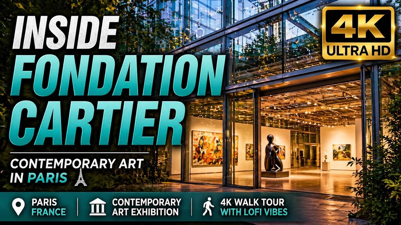 Inside Fondation Cartier &ndash; Contemporary Art Exhibition in Paris | 4K Walk Tour with Lofi Vibes