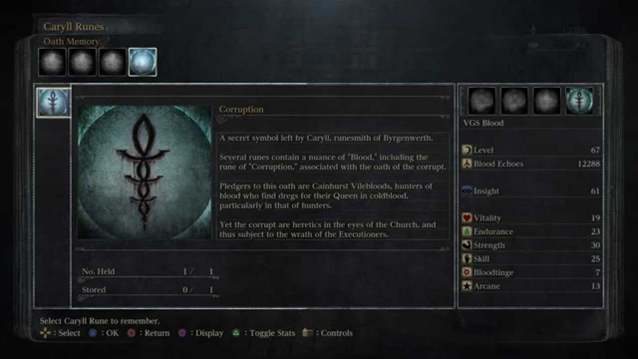 Bloodborne - Hunter's Dream: Vileblood Corruption Rune 