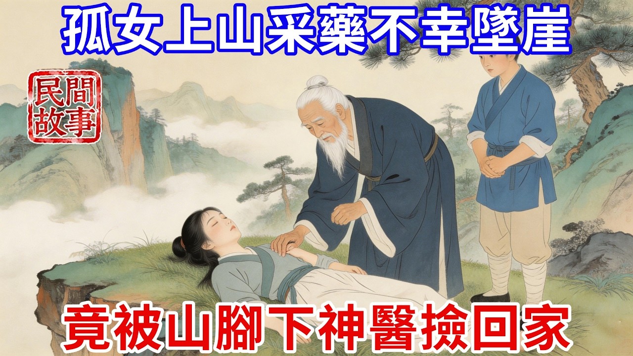 孤女上山采藥不幸墜崖，被山腳下神醫撿回家，竟讓神醫大徒弟方寸大亂，相處後徹底傾心，神醫為他們完婚便雲遊四方，留下大徒弟將她寵成心尖寶！#民間故事 #傳統文化 #原創虛構 #華語有聲書 #槐樹下聽書