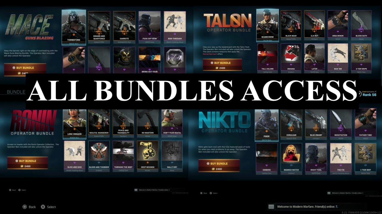 MODERN WARFARE: HOW TO QUICKLY ACCESS BUNDLES NOT IN THE STORE (SEASON 4)