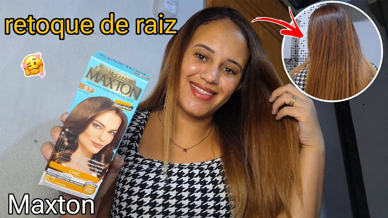 RETOQUEI MINHA RAIZ COM A MAXTON  6.7 CHOCOLATE 🍫