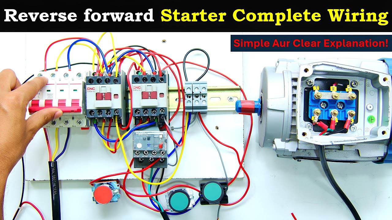 Forward Reverse Motor Control Wiring | Forward Reverse Starter | Reverse Forward Starter |