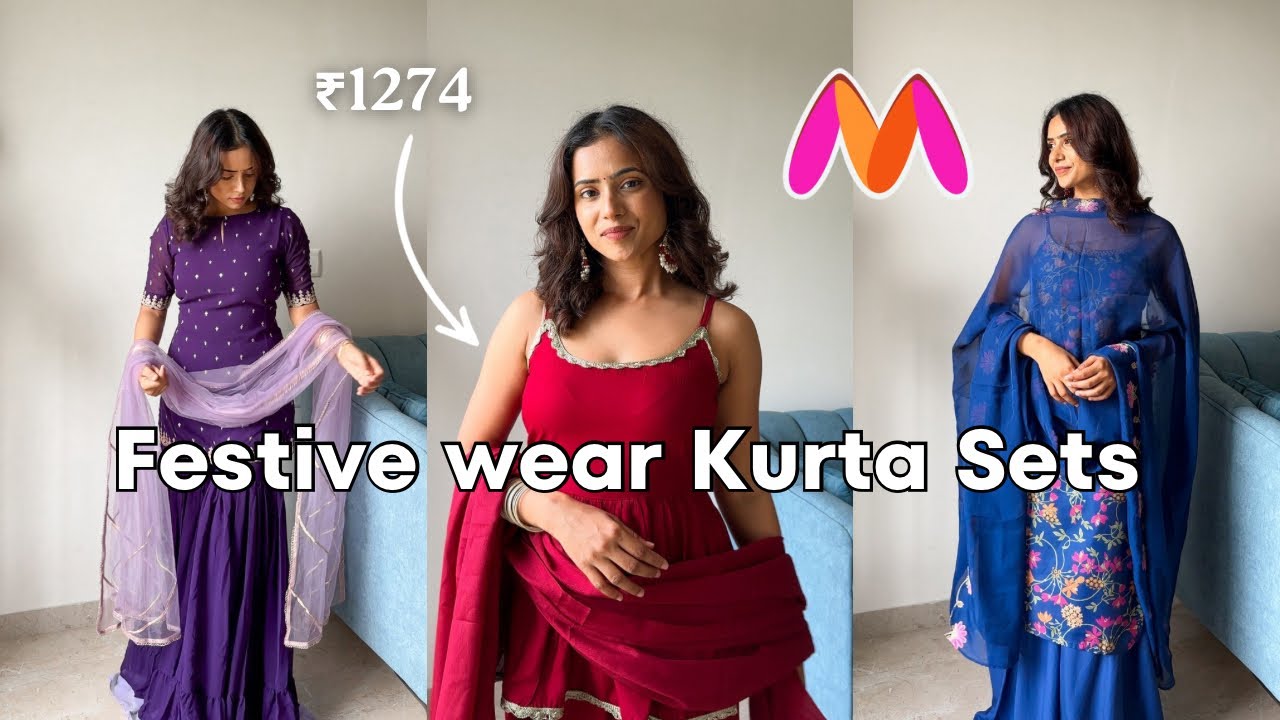 *HUGE* Myntra Haul | Kurta set haul for festival | Sharara Sets