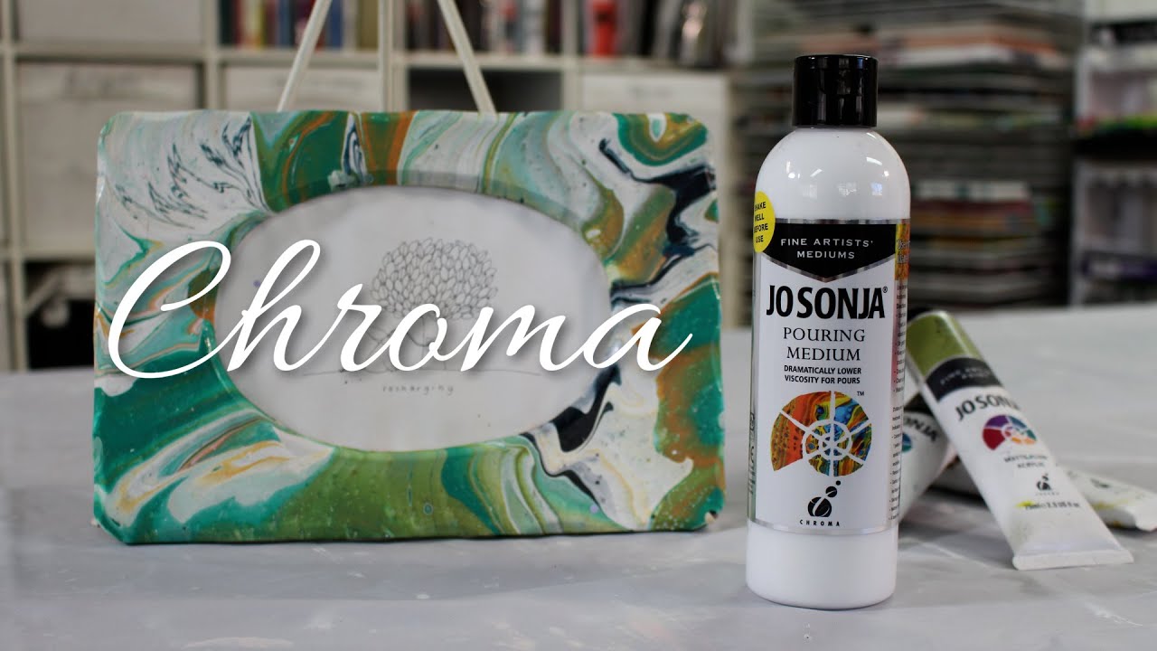 Jo Sonja Pouring Medium Project | Upcycled Picture Frame