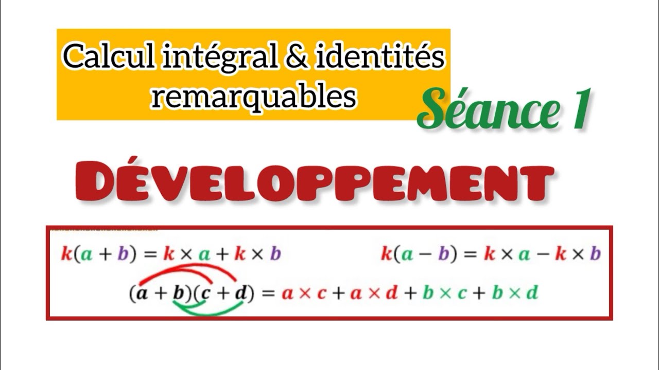 Développement d'un produit: Calcul littéral et identités remarquables /3ème année collège