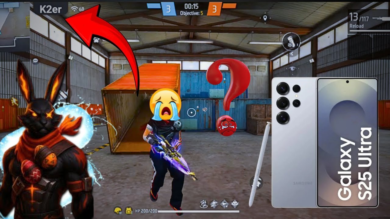 📲🦇 FreeFire Samsung Galaxy S25 Ultra⚡ Full Gameplay 🥵 90% Headshot Rate ❤⚡Default Dpi 532 ⚙️ 120Hz 🔥