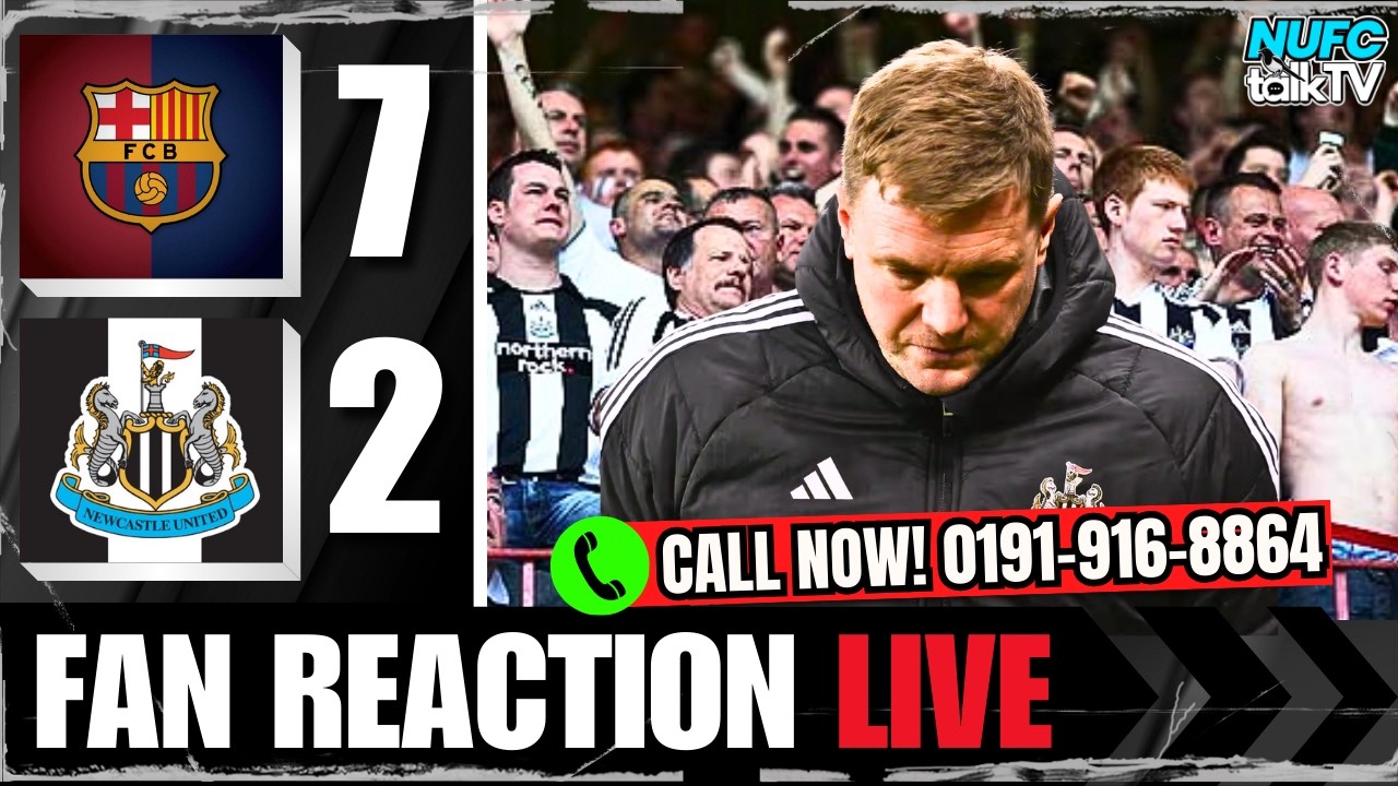 CAMP NOU MASSACRE - BARCELONA 7-2 NEWCASTLE UNITED | MATCH REACTION LIVE
