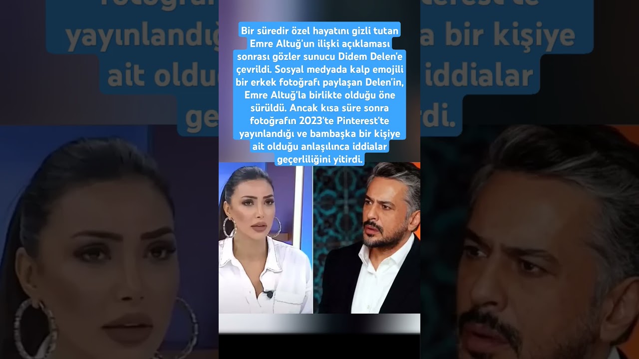 Emre Altuğ'un ilişki a&ccedil;ıklaması sonrası g&ouml;zler sunucu Didem Delen'e &ccedil;evrildi. Sosyal medyada kalp