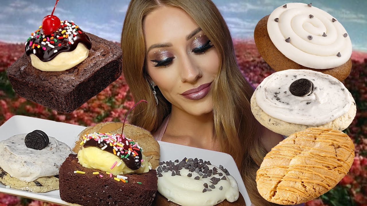 ASMR | *NEW* SUNDAE BROWNIE 🍨🍒 Crumbl Cookie!! 😍 (Mukbang)