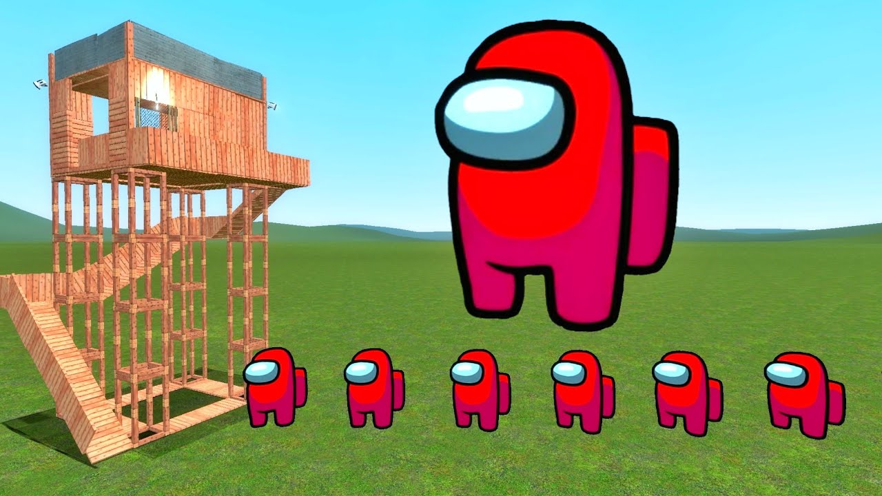 AmongUs Vs Towers In Garry's Mod