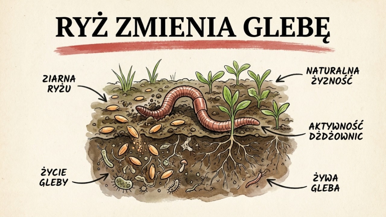 Większe dżdżownice, żyźniejsza gleba — Trik z ryżem, którego potrzebują ogrodnicy