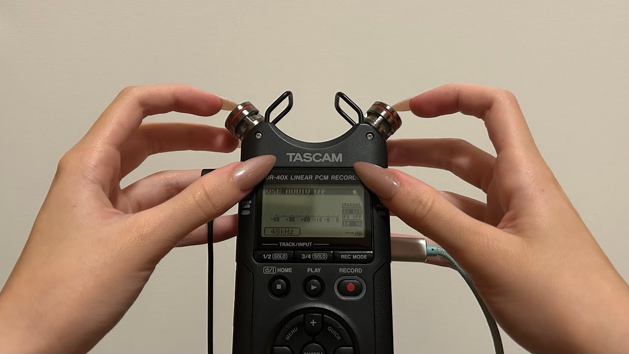ASMR Deep Tascam Mic Scratching with Nails [30 mins]