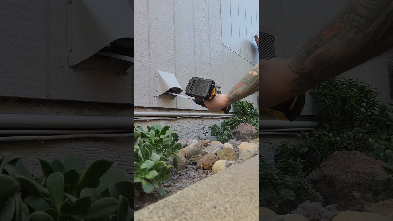 Sweeping the dryer vent hose