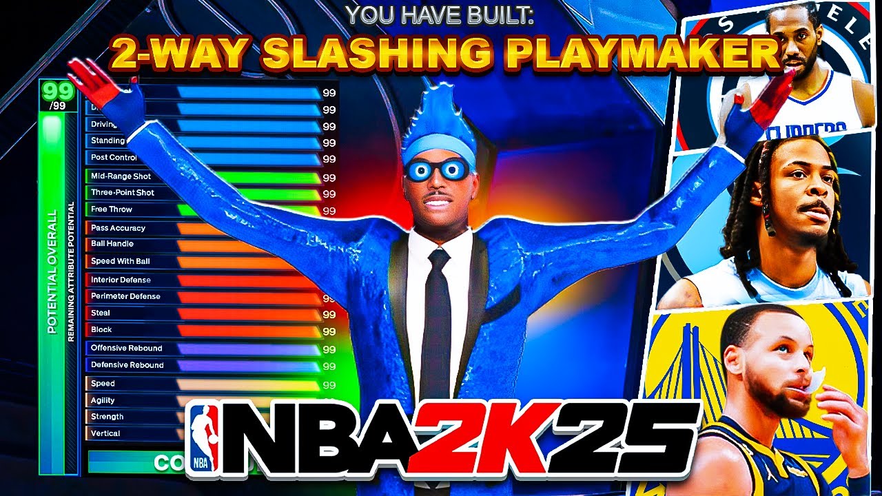 *NEW* GAME-BREAKING 2-WAY SLASHING PLAYMAKER BUILD IS BACK! 4-WAY DEMIGOD BUILD in NBA2K25!