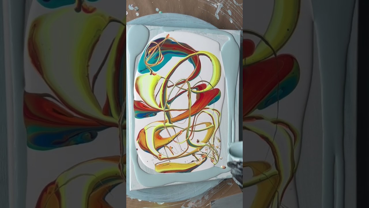 No brushes. No rules. Just flow #fluidart  #acrylicpainting #abstractart 