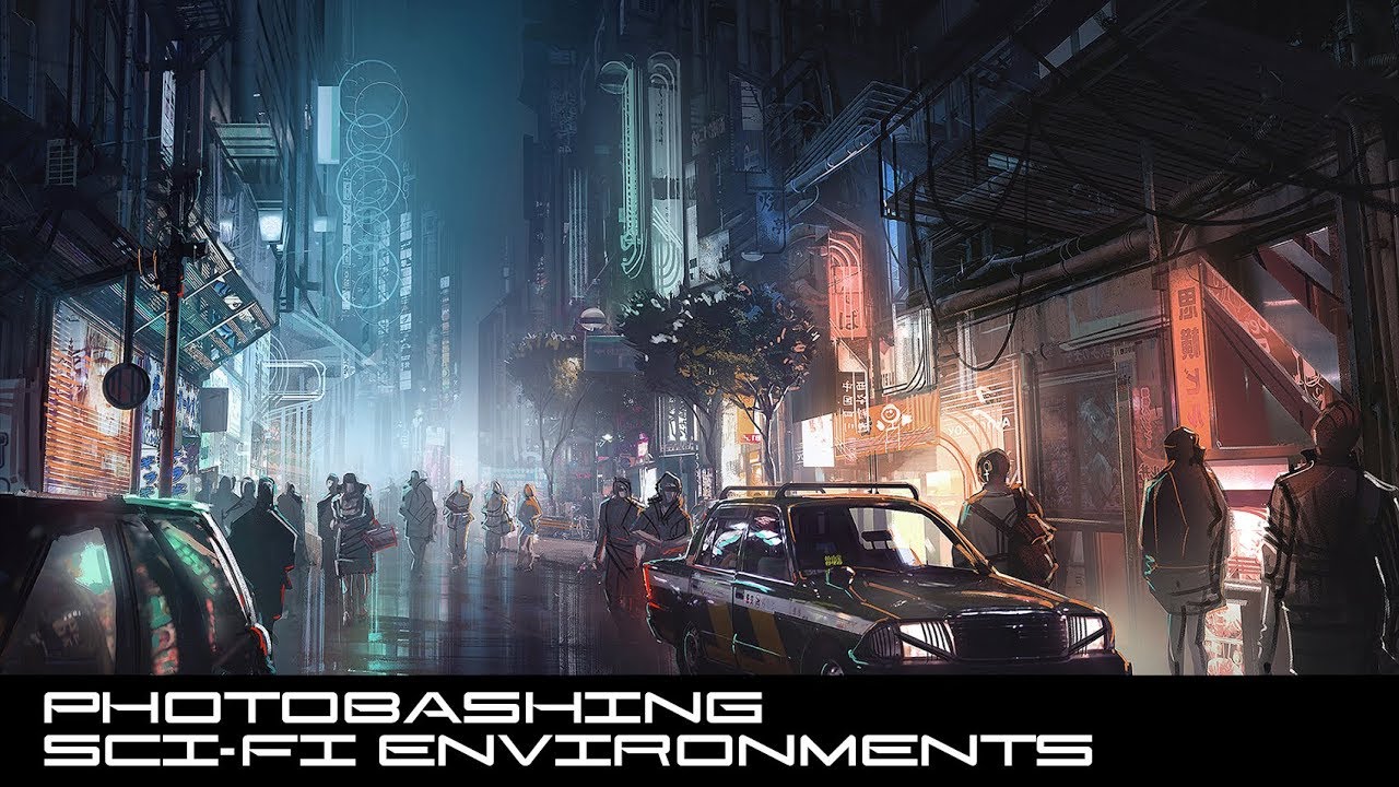 Concept Art Tutorial: Photo-bashing Sci-Fi Environments