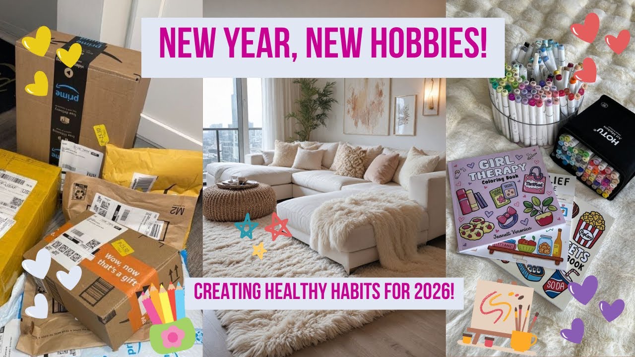 NEW YEAR, NEW HOBBIES: HEALTHY GROCERY HAUL & UPGRADING MY LIVING SPACE♥️