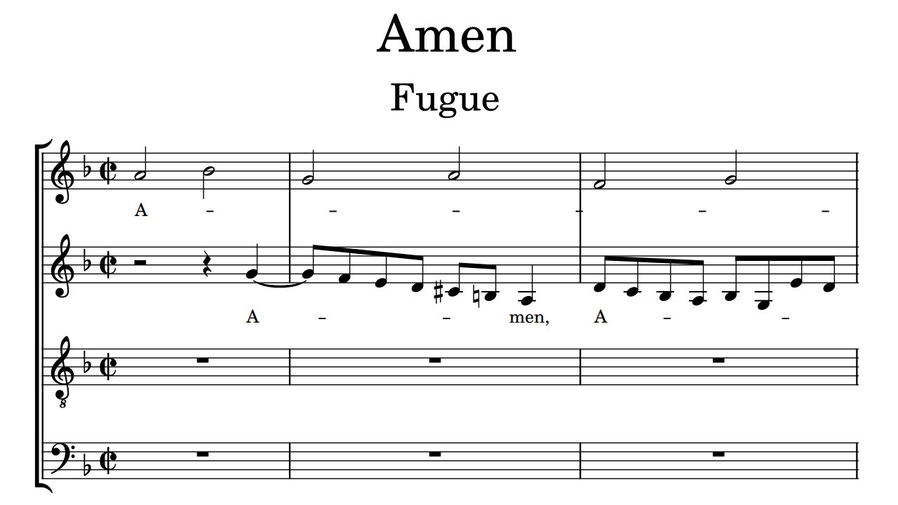 Amen - Fugue for SATB choir (Cantamus.app) - Roman Cano