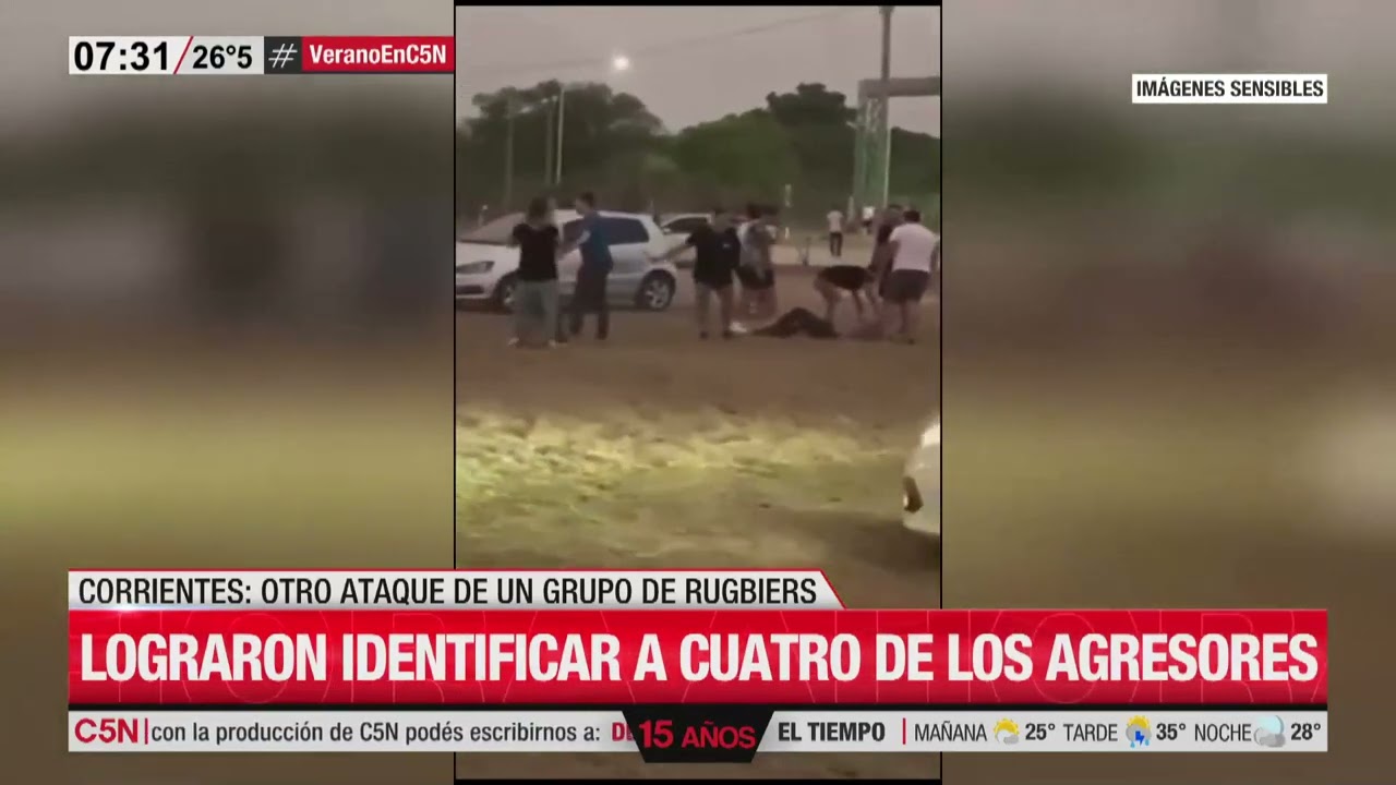 NUEVO ATAQUE RUGBIER: un GRUPO de J&Oacute;VENES GOLPEARON y PATEARON a un HOMBRE en CORRIENTES