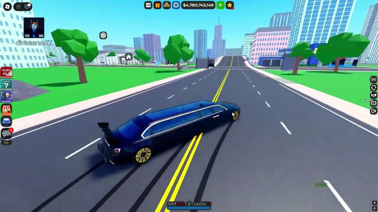 drifting around in a limo