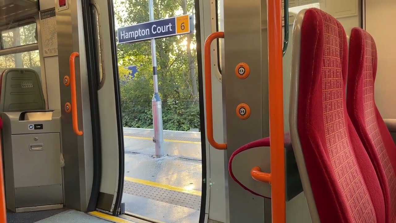 Journey on South Western Railway between Hampton Court and Surbiton