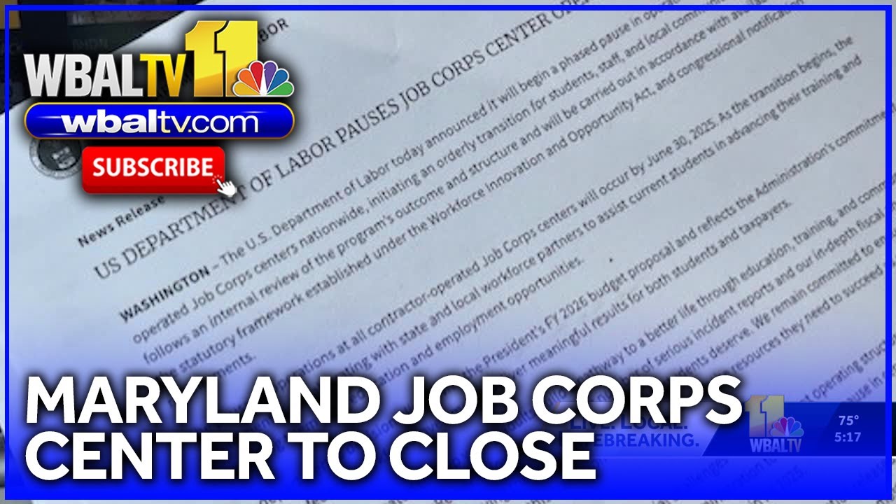 Job Corps Centers closure impacts Maryland
