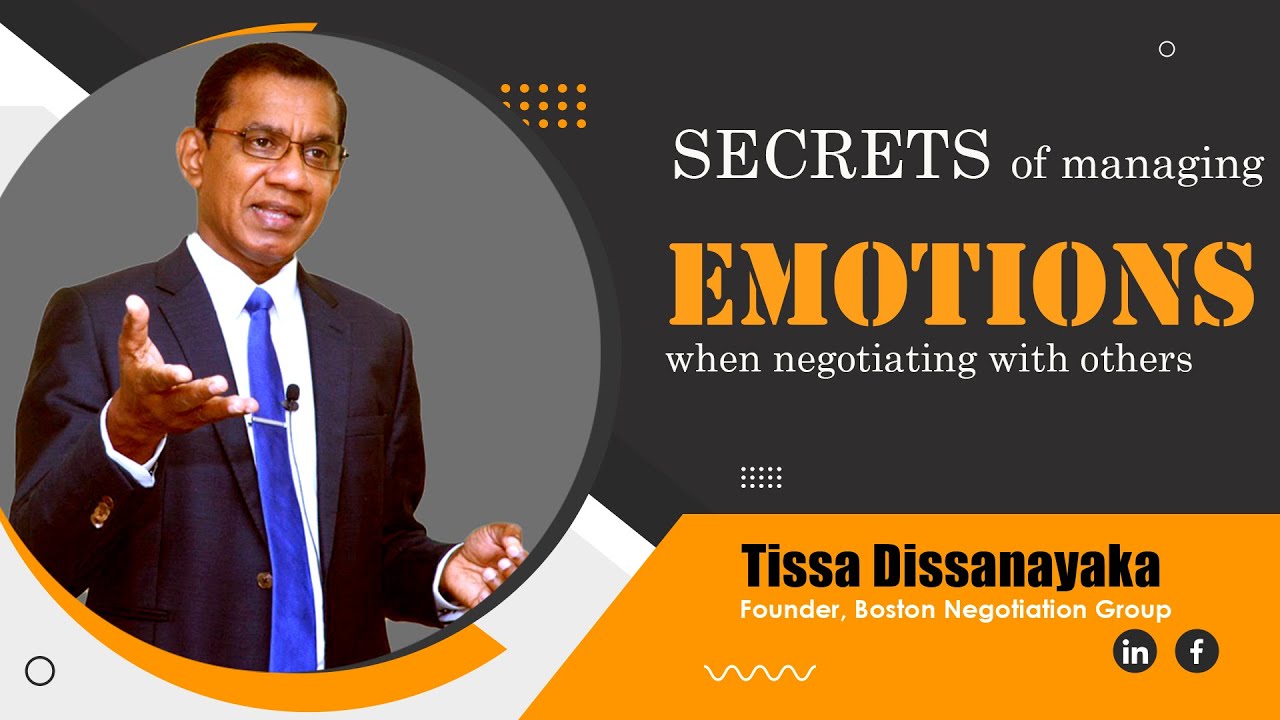 Secret of Managing Emotions!     #negotiation #emotions #tissa
