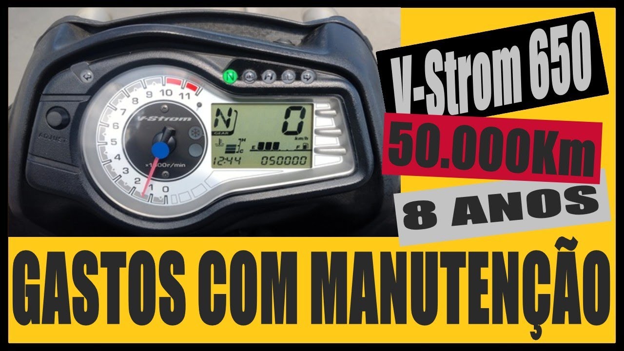 Suzuki VStrom 650 com 50.000Km. Gastos com Manutenção e Problemas apresentados.