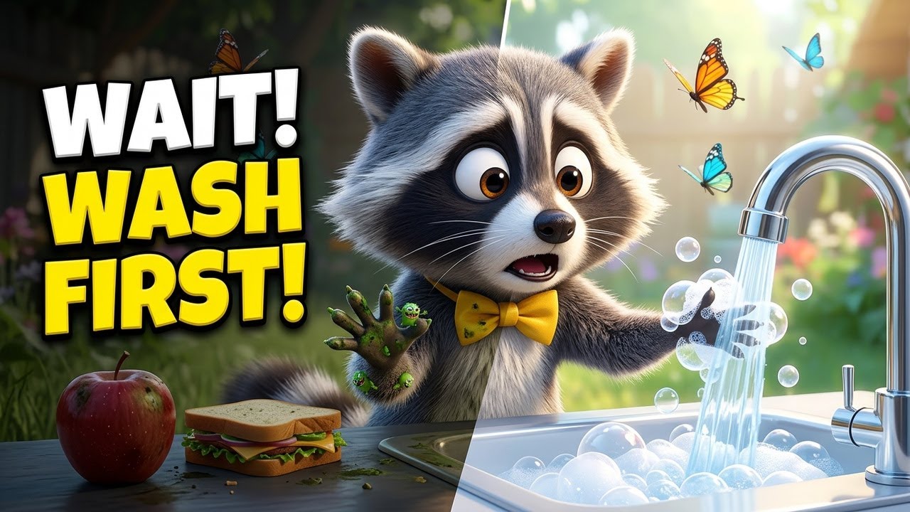 Wash Your Hands Before You Eat 🧼🍎 | WAIT! WASH FIRST! | Kids Song | GiggleBloomTV