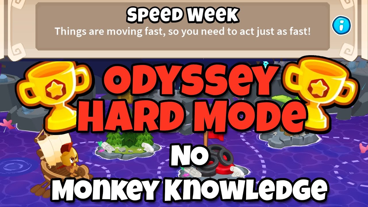 BTD6 Odyssey || Hard Mode Tutorial || No Monkey Knowledge (Speed Week)