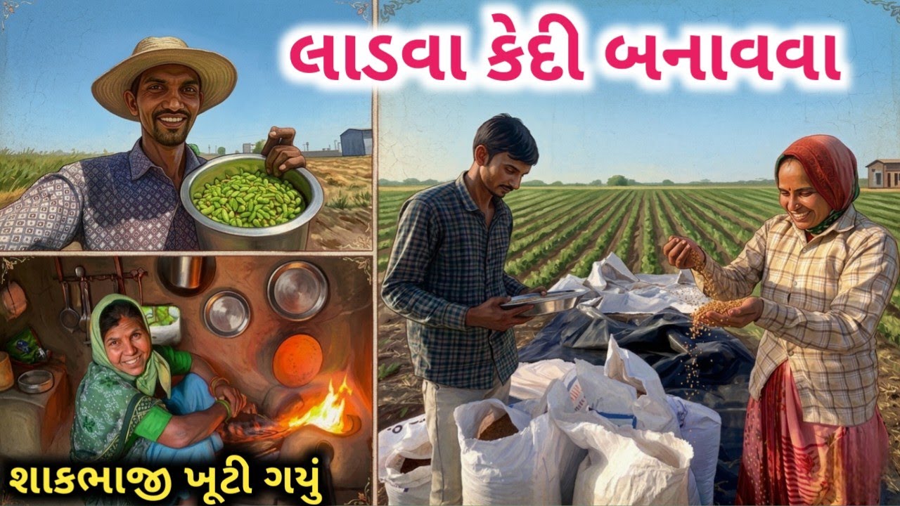 લાડવા કેદી બનાવવા || વાડીમાં શાકભાજી ખૂટી ગયું  || Life at Botad Village Vlogs 