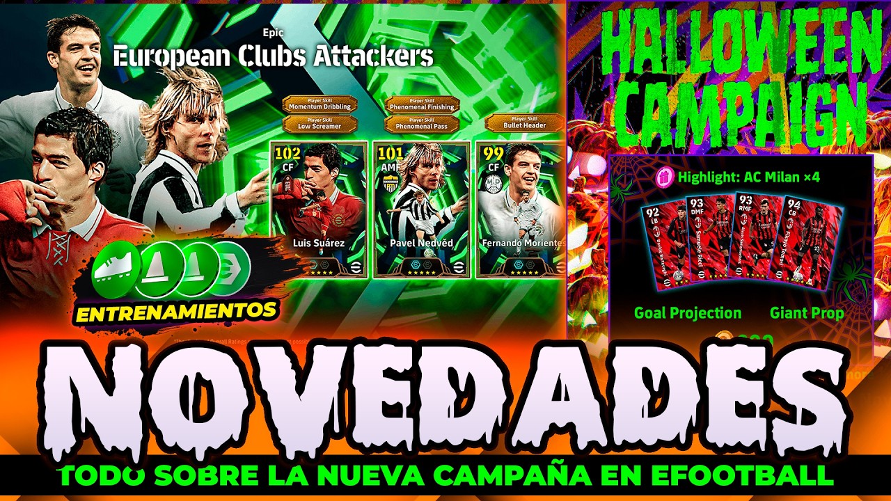 🎃 &iexcl;TODO sobre la Campa&ntilde;a de Halloween en eFootball! 🎃 &iexcl;&Eacute;pico Luis Suarez 108 de TERROR!