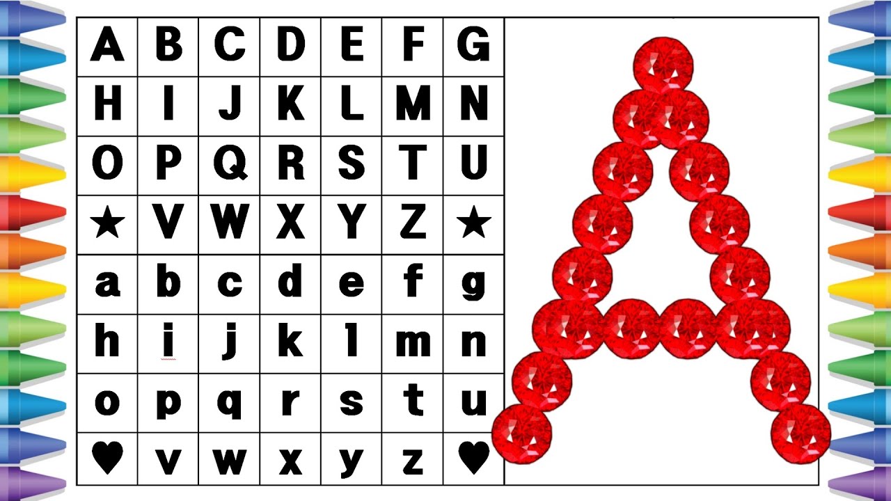 Игры с алфавитом: написание заглавных букв от А до Я (ABCD) для малышей и детей младшего возраста...