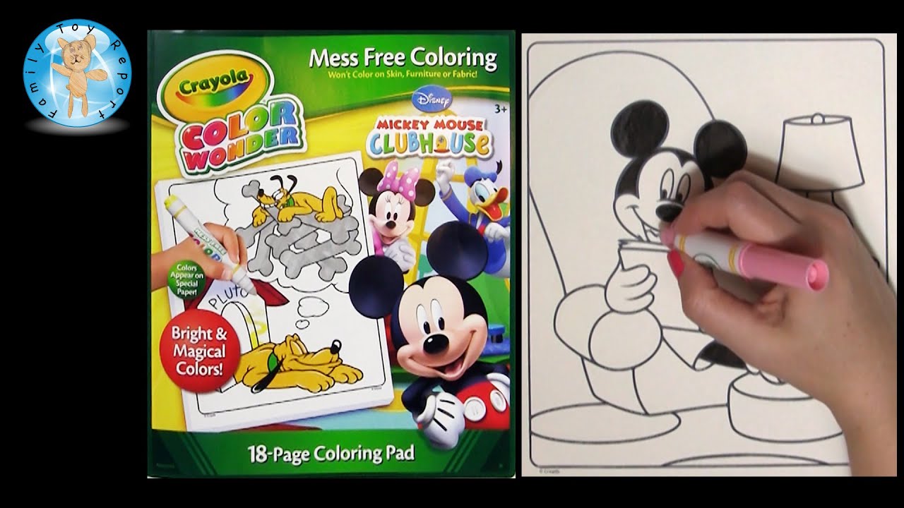 Crayola Color Wonder Mickey Mouse Clubhouse Coloring Book Reading - Family Toy Report