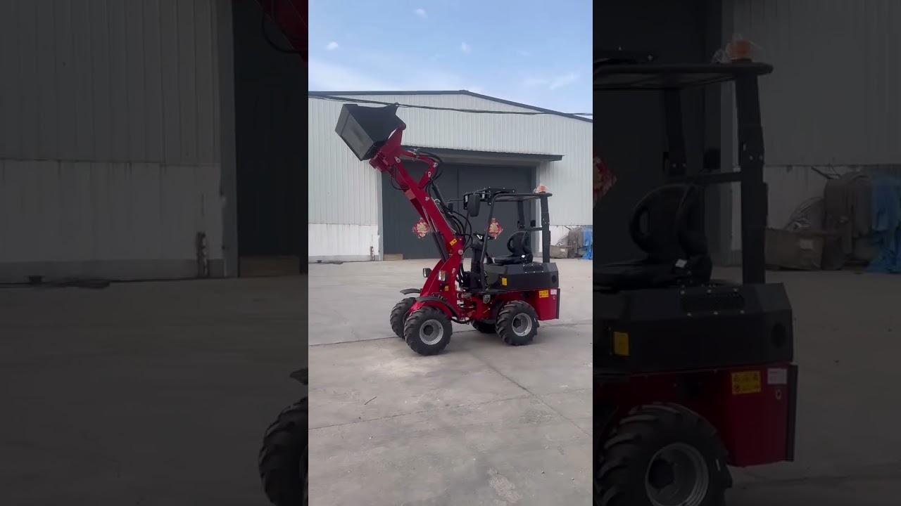 HZM mini electric loader 700kg capacity,more powerful on working#loader#electric loader#mini loader