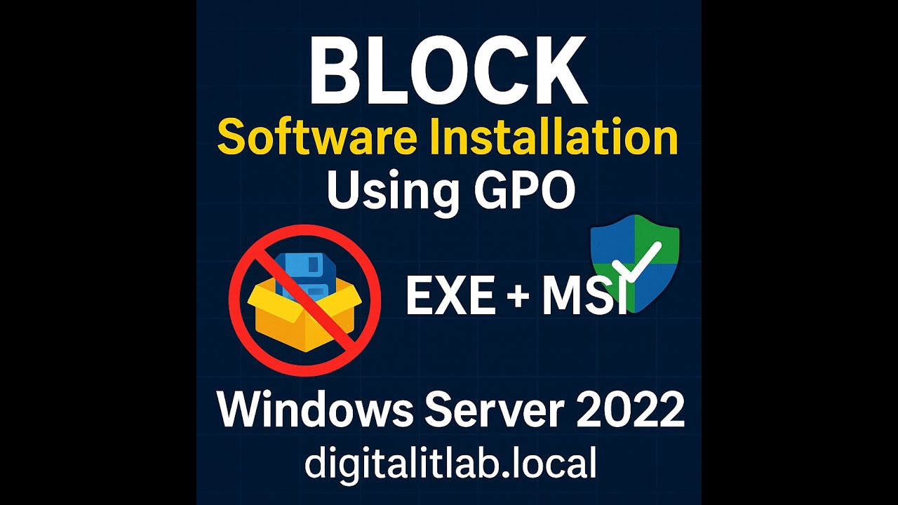 Stop Users from Installing Software Using GPO | Restrict EXE & MSI | Windows Server 2022 Tutorial