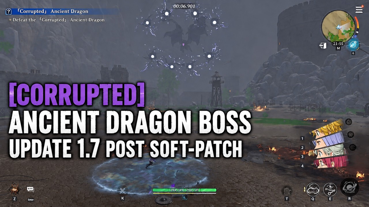 HOW TO KILL THE CORRUPTED ANCIENT DRAGON BOSS POST 1.7 SOFT-PATCH | THE SEVEN DEADLY SINS: ORIGIN