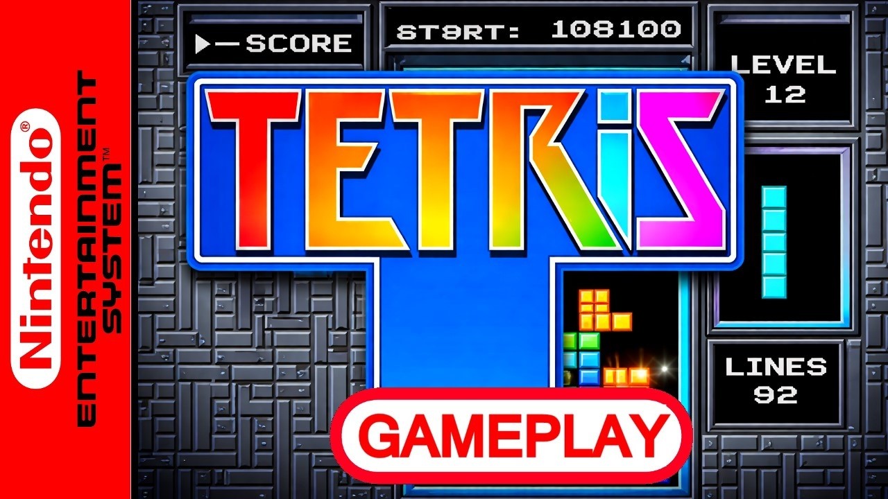 Tetris (NES) Gameplay – Classic Nintendo Puzzle Game | No Commentary