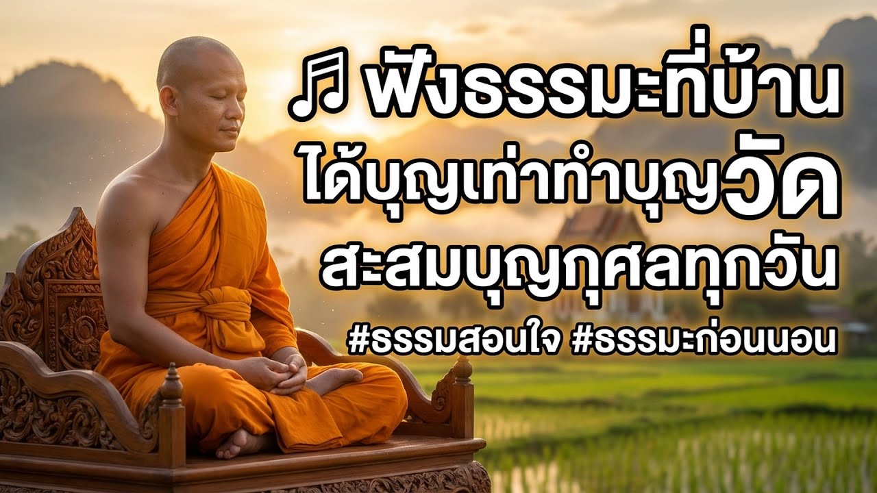 ✨ ฟังธรรมะสบายใจ ได้บุญล้นเหลือ! 🙏 สร้างกุศลทุกวัน #ธรรมะ #ฟังธรรม #เจริญสติ