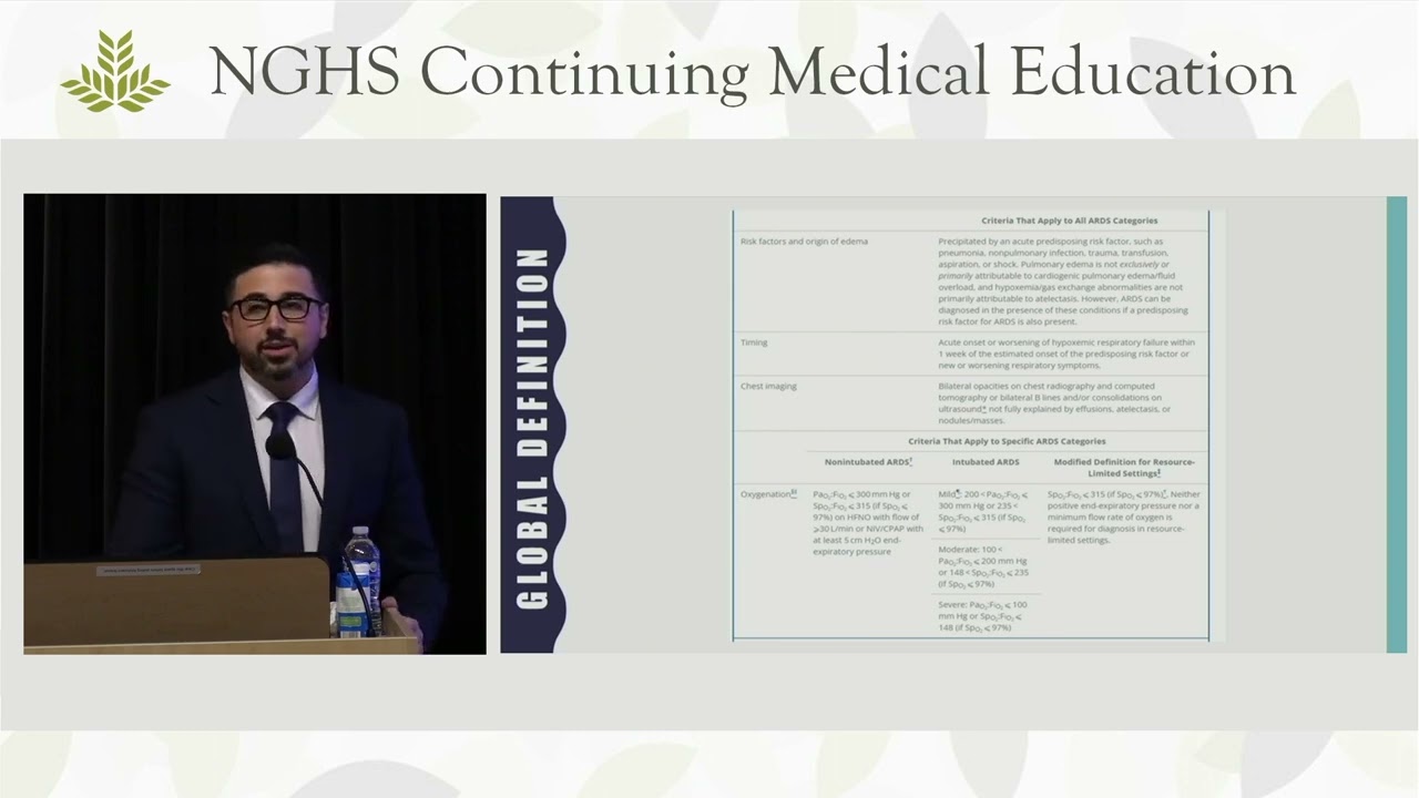 IM Grand Rounds: Advancements in ARDS: Latest Definition and Management Strategies in 2024