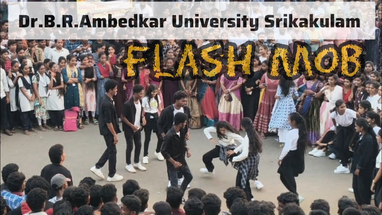 Flash mob💃 Dr.B.R.Ambedkar University Srikakulam #flashmob 