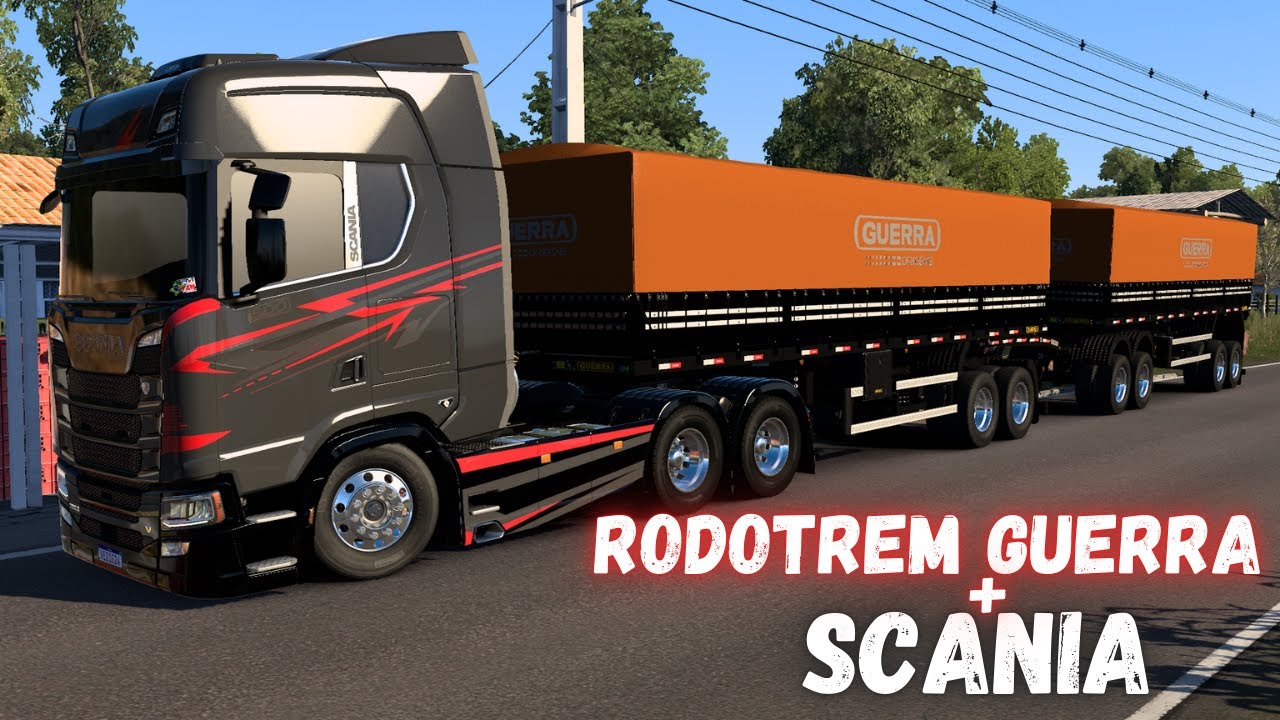 ETS2 MOD - RODOTREM GUERRA + SCANIA - MAPA RBR 1.57