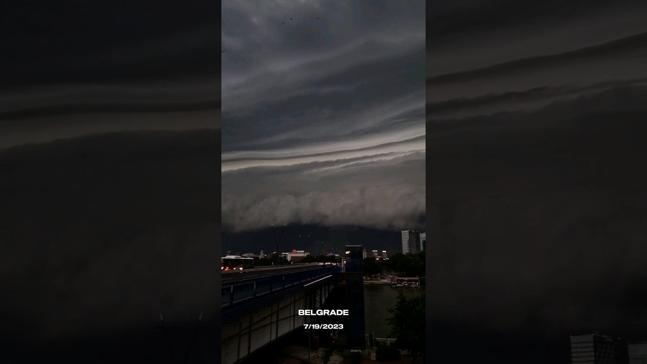 😱 Damaging windstorm in Belgrade, Serbia! July 2023 #nature #viral #weather #shorts
