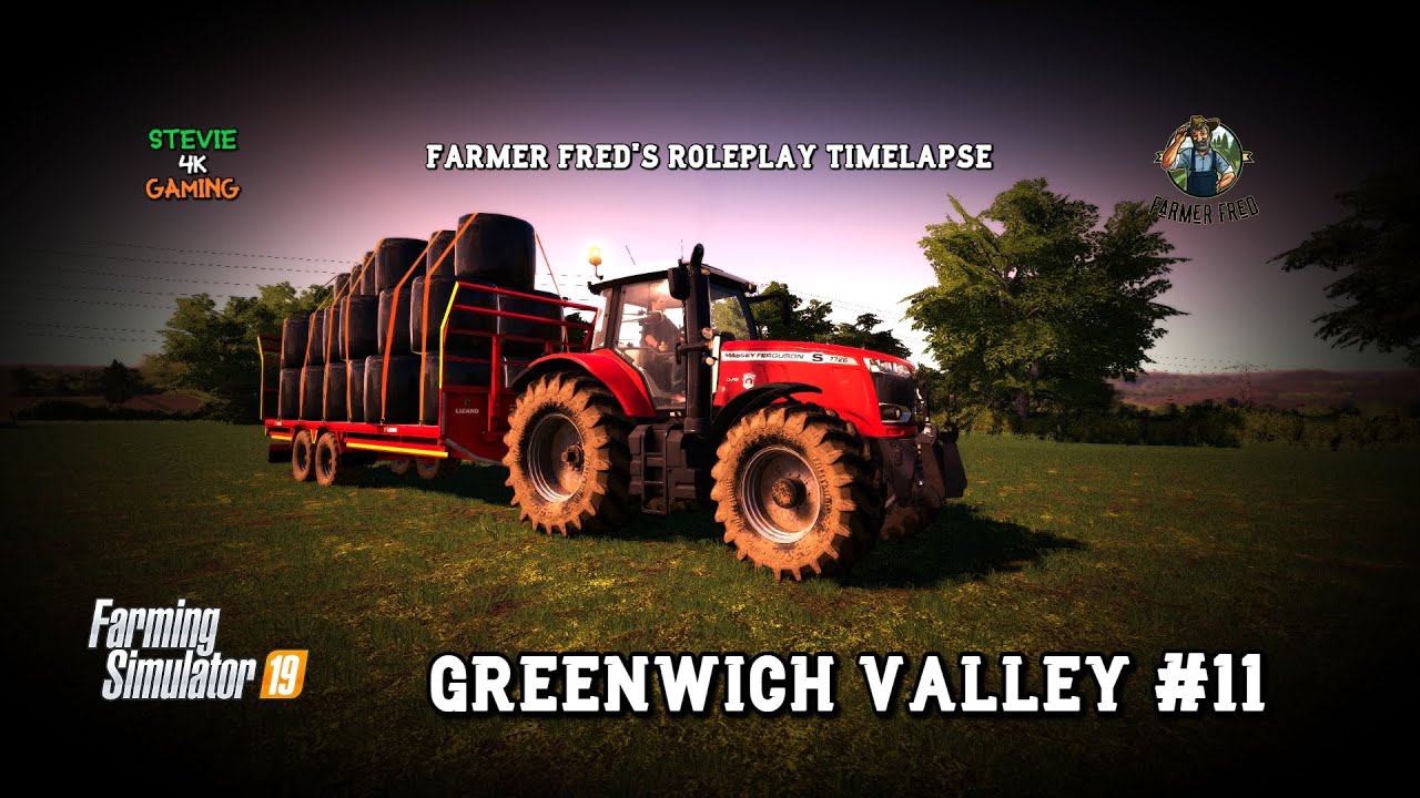 Making & Selling Silage Bales Greenwich Valley EP11 Farmer Fred's Roleplay Timelapse